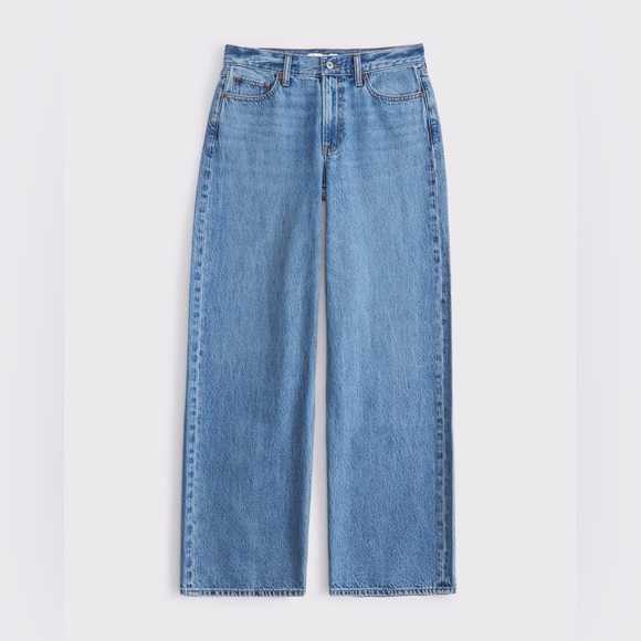 Abercrombie & Fitch Denim - Abercrombie - Curve Love Low Rise Ultra Loose Lightweight Drapey Rigid Jean